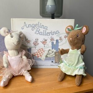 Angelina Ballerina Book w Angelina and Alice Plush Toys